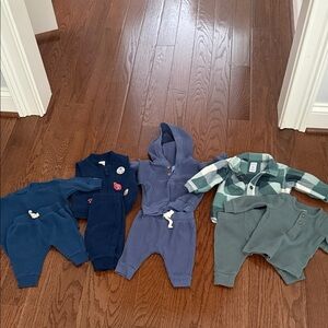 Baby boy Clothing Set in Blue and Green- NEVER WORN